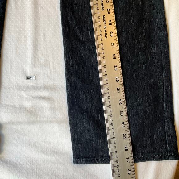 Armani Collezioni Men Jeans size 34 Blue Mid Rise Stretch Boot Cut Slim Straight - Picture 3 of 11